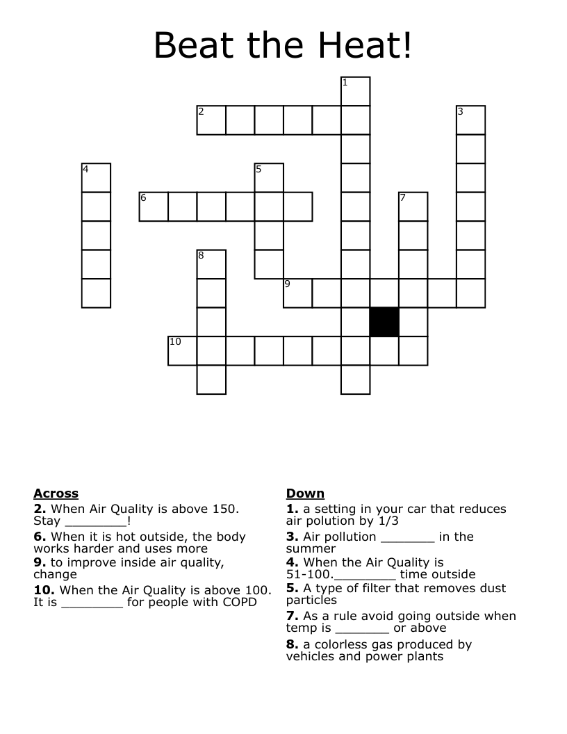 Beat the Heat! Crossword