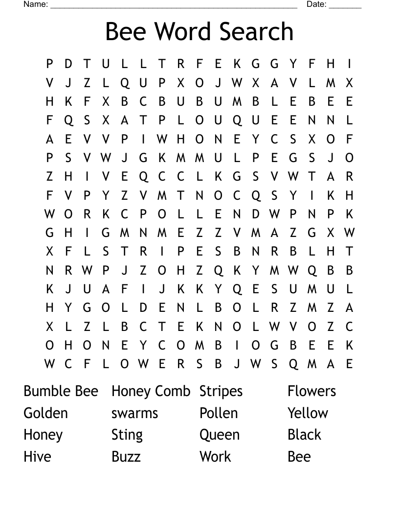 Bee Word Search