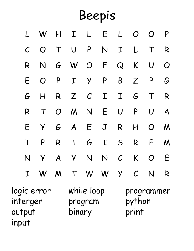 Beepis Word Search