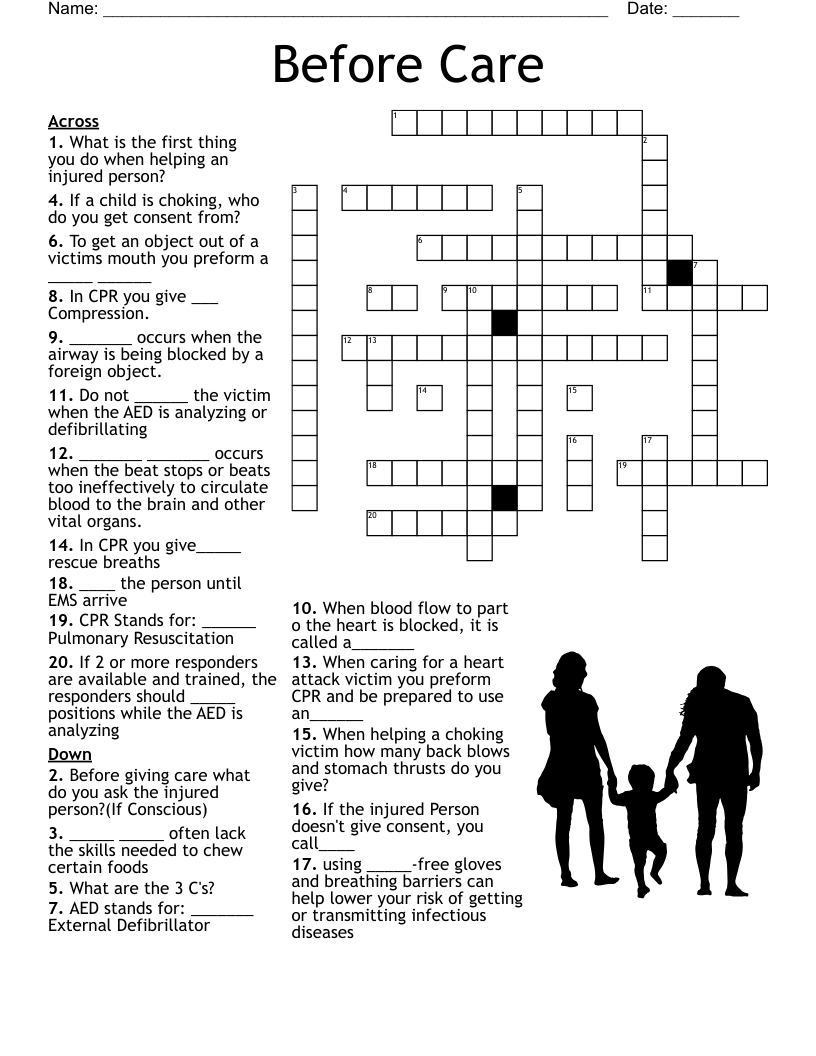 Before Care Crossword