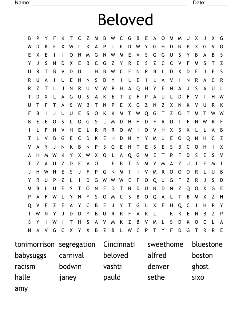 Beloved Word Search