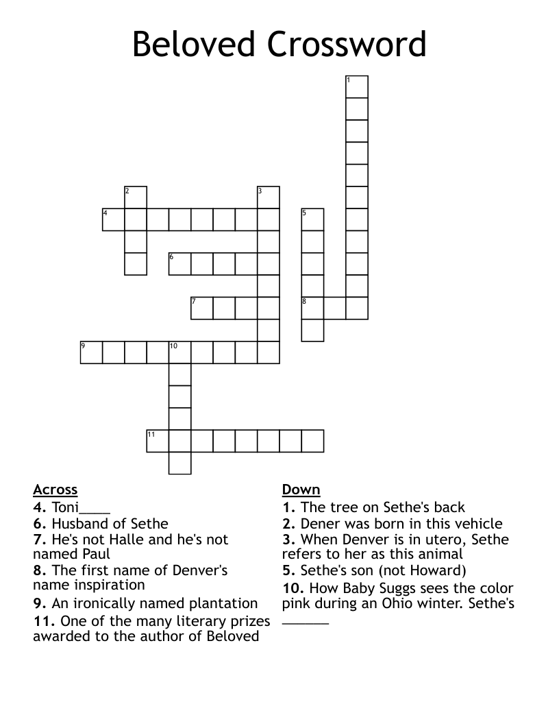Beloved Crossword
