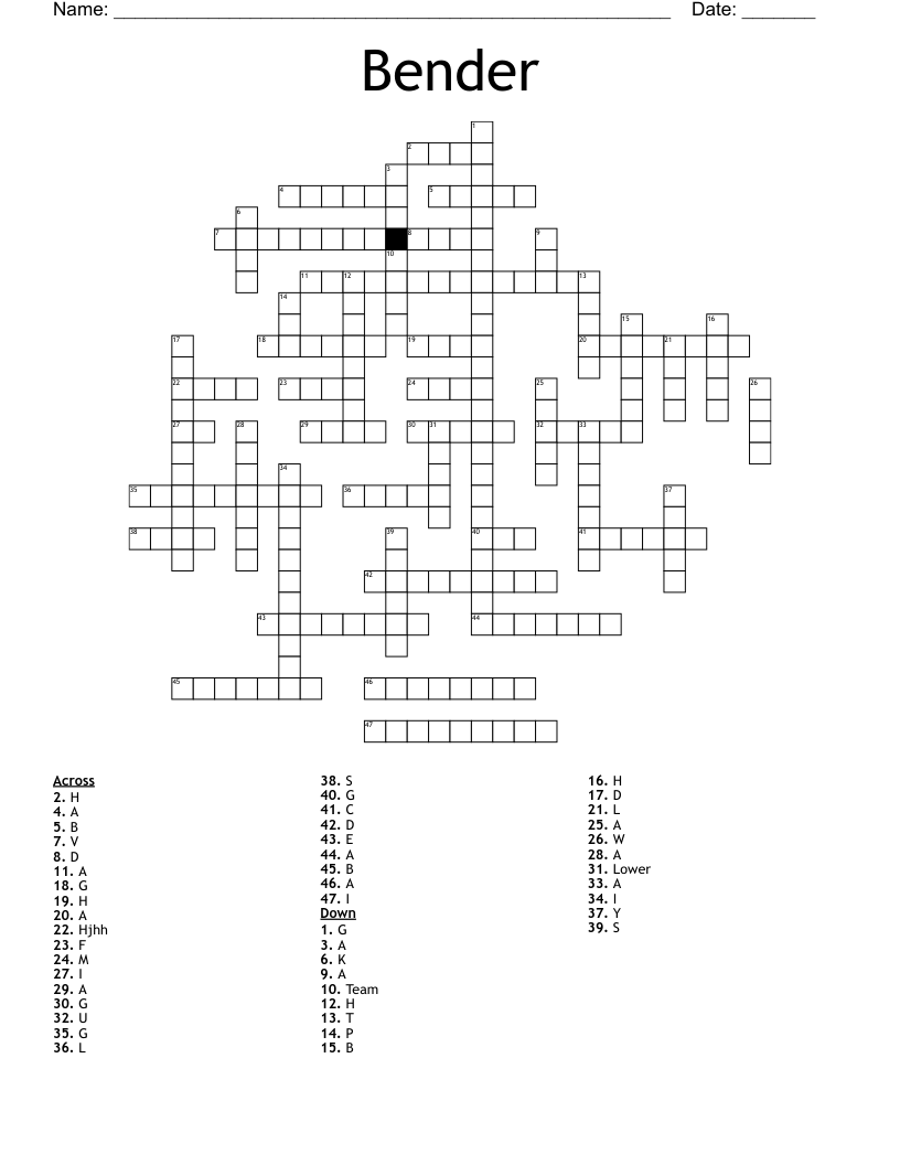 Bender Crossword