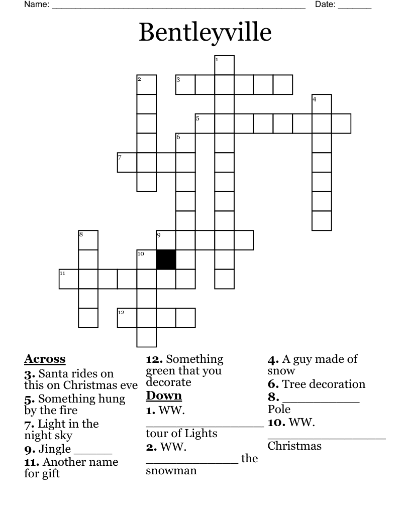 Bentleyville Crossword