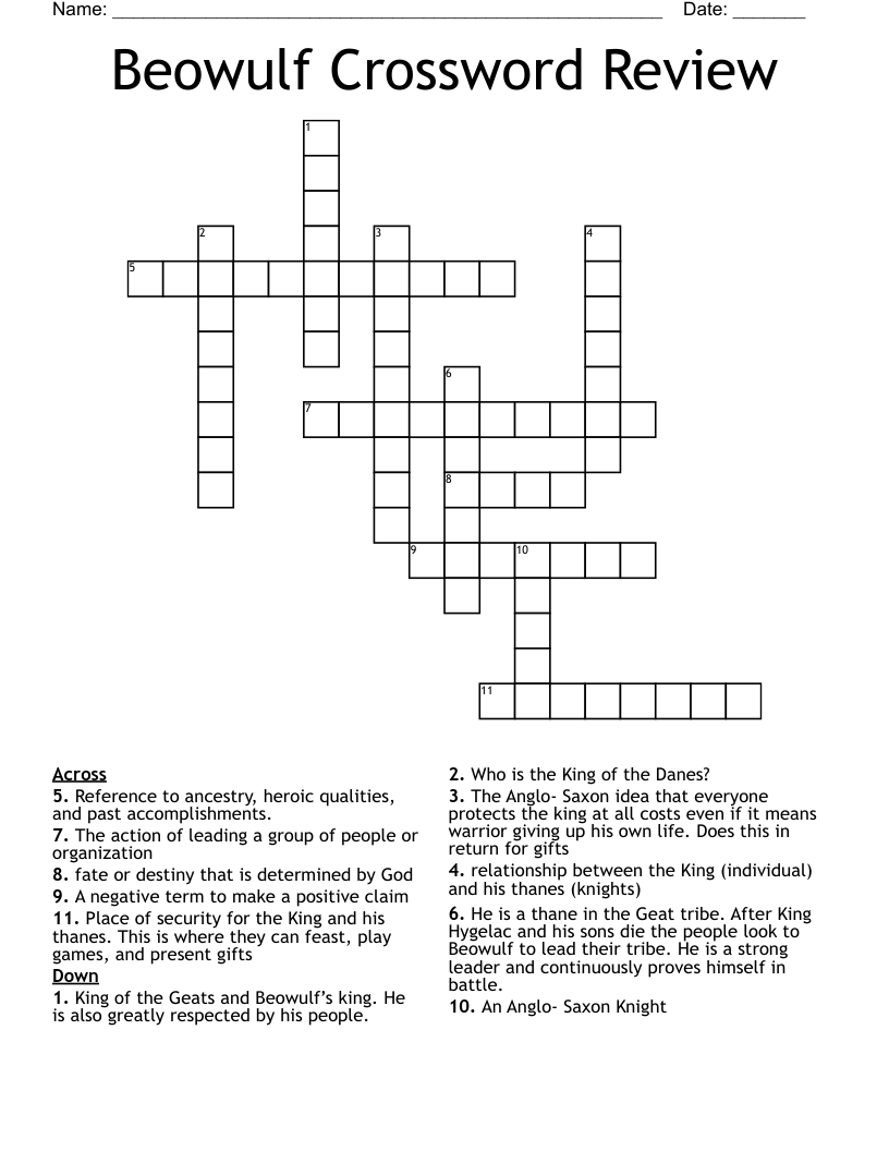 Beowulf Crossword Review