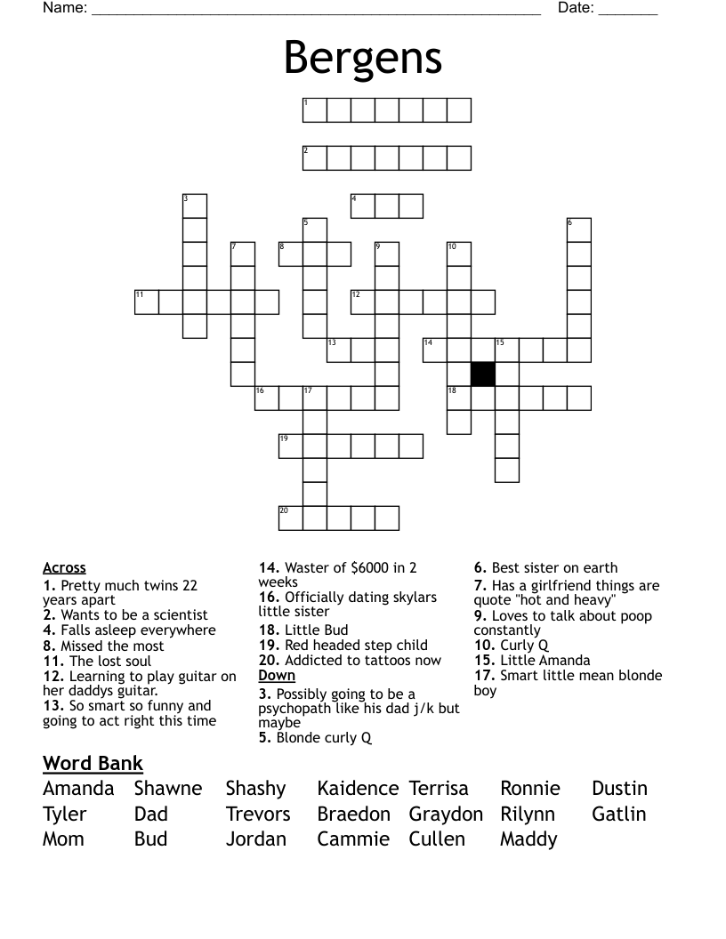 Bergens Crossword