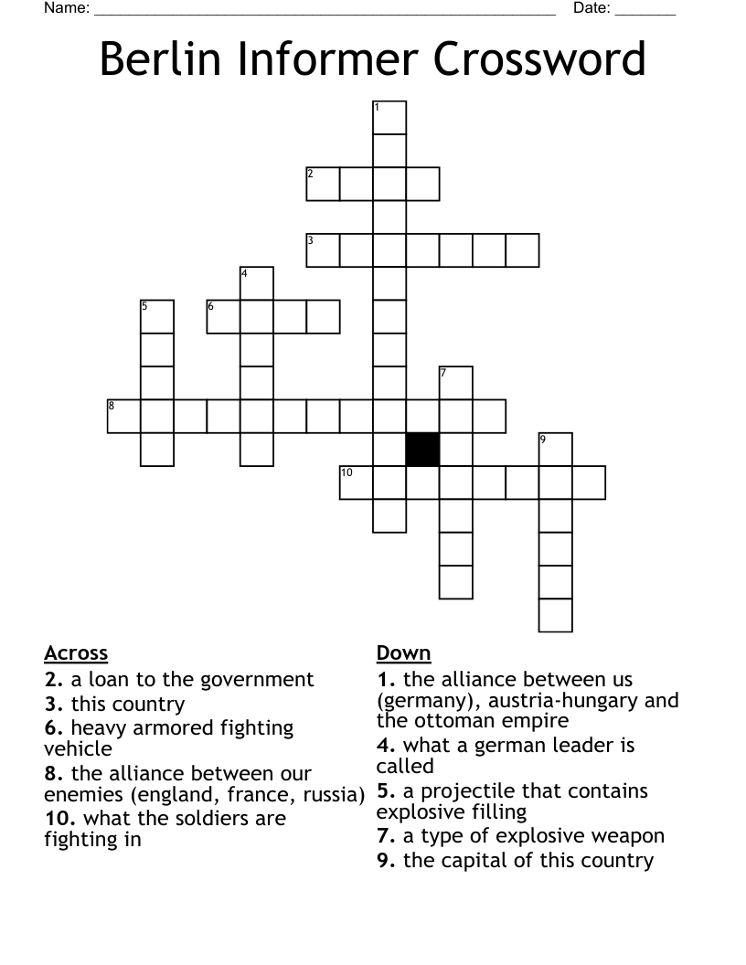 Berlin Informer Crossword