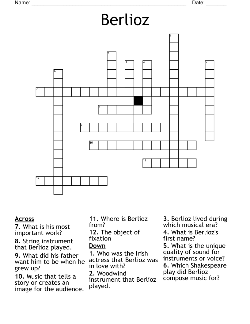Berlioz Crossword