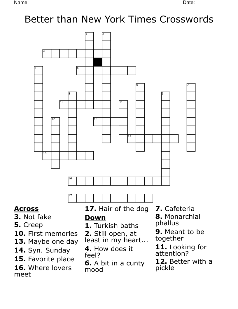 Better than New York Times Crosswords