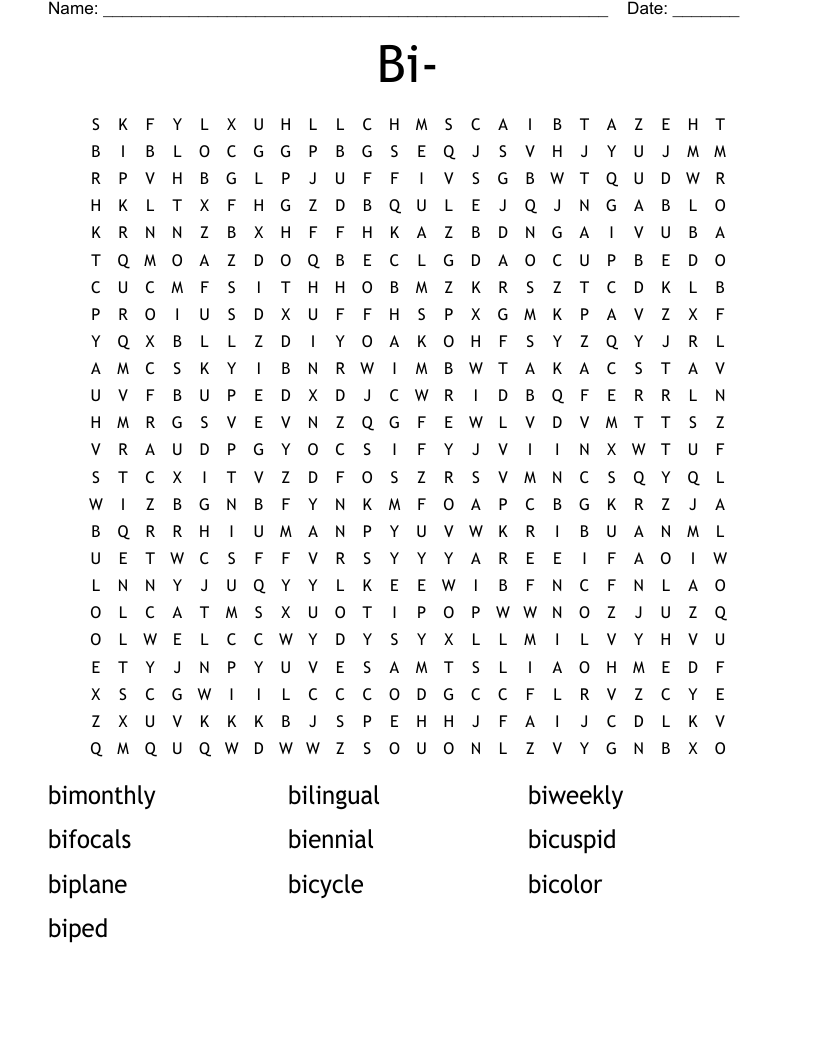 Bi-  Word Search