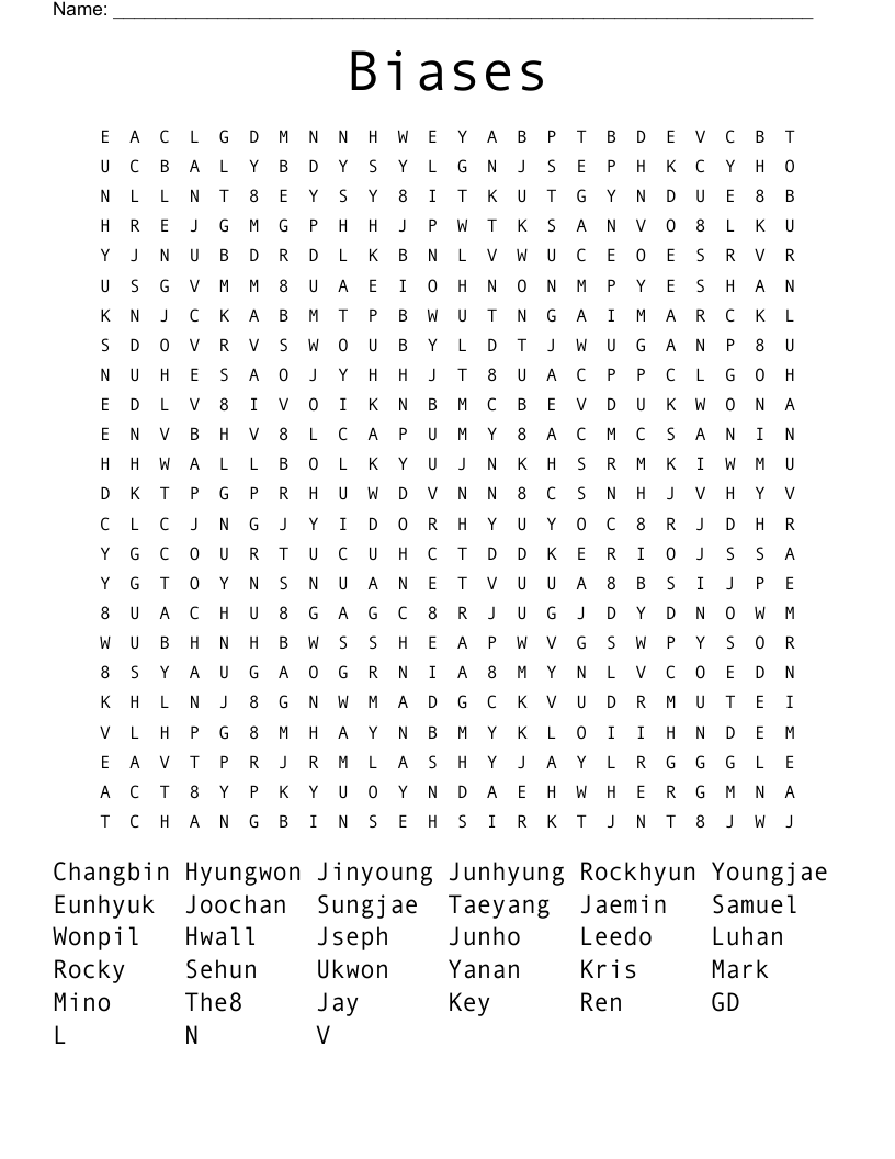 Biases Word Search