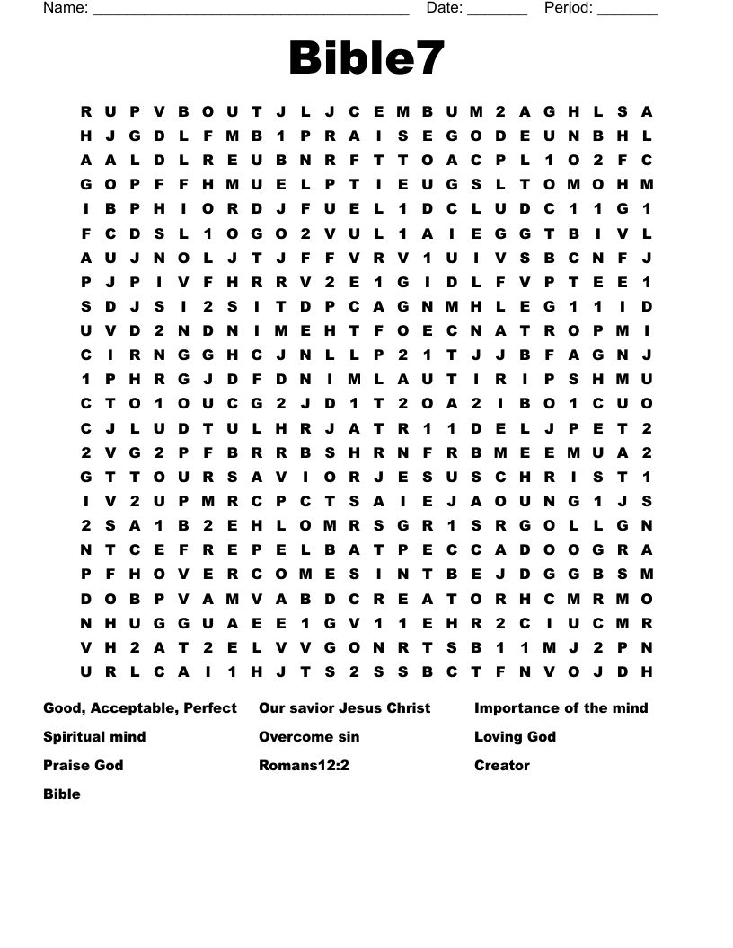 Bible7 Word Search