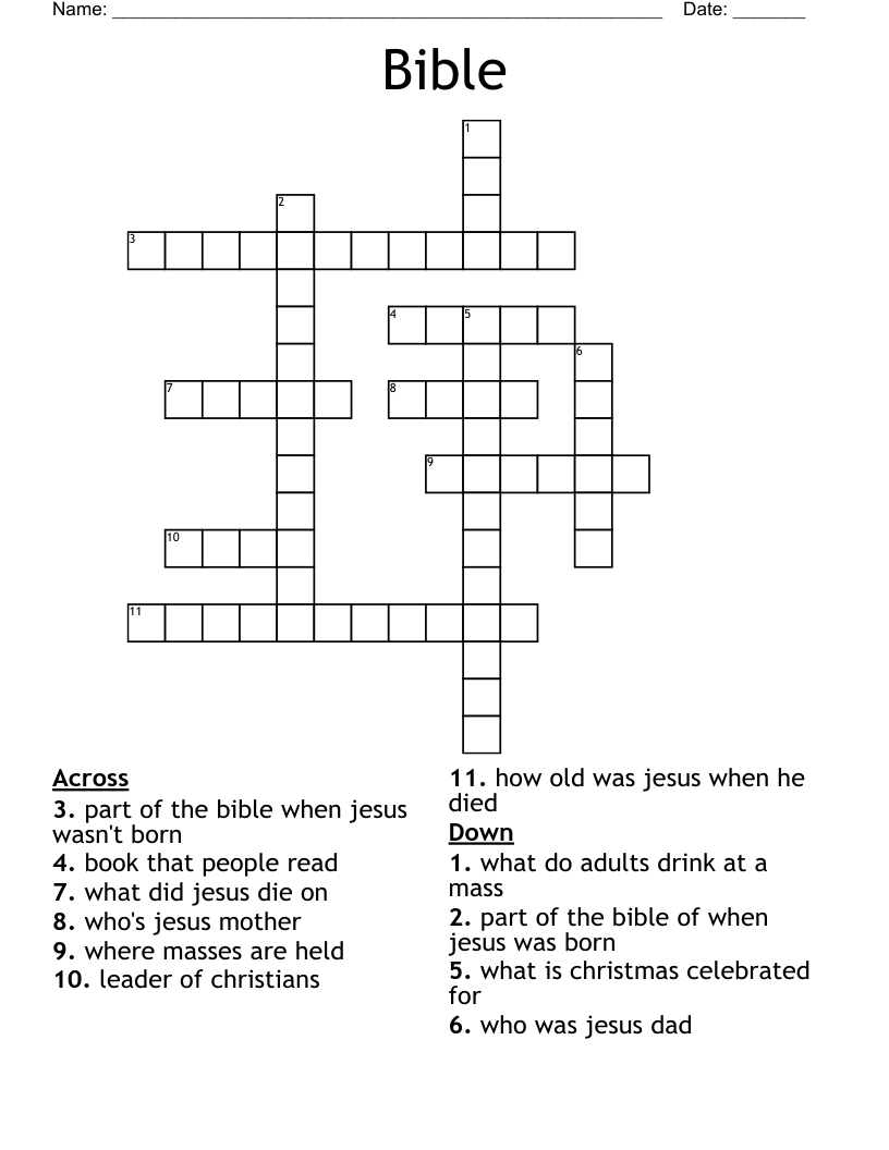 Bible Crossword