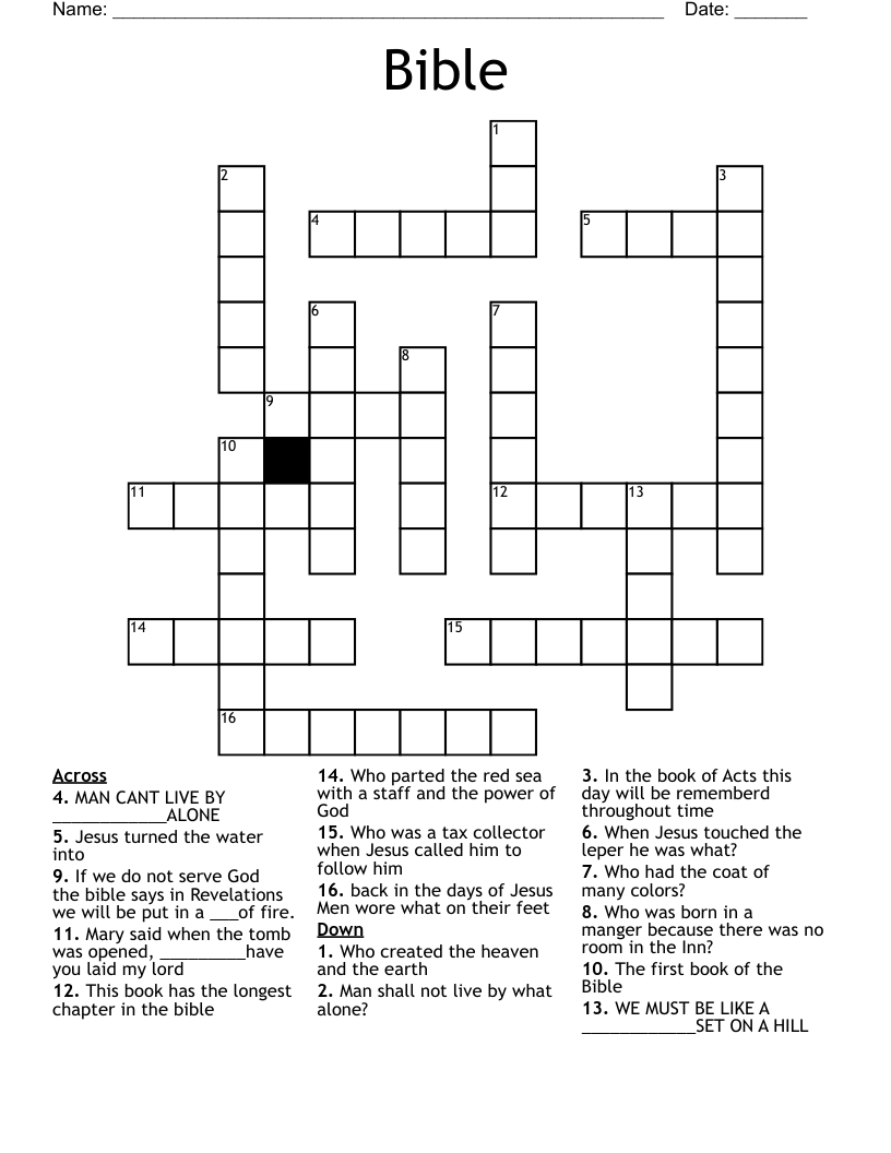 Bible Crossword