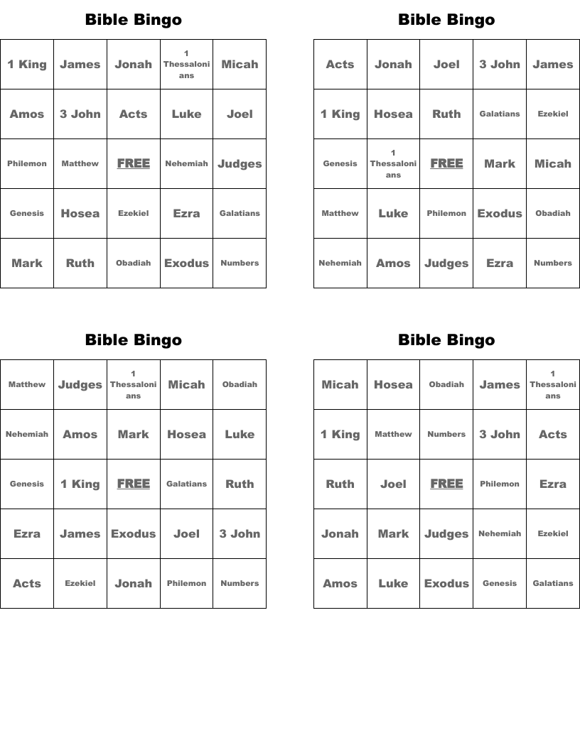 Bible Bingo