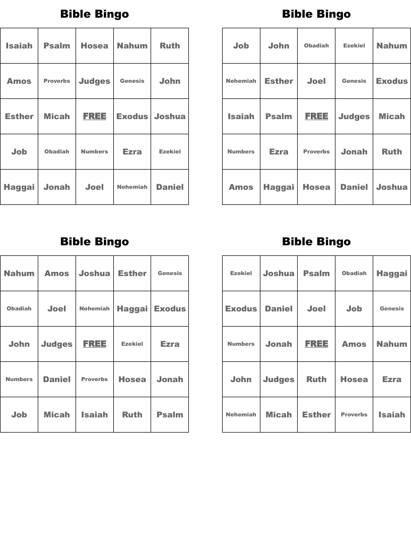 Bible Bingo