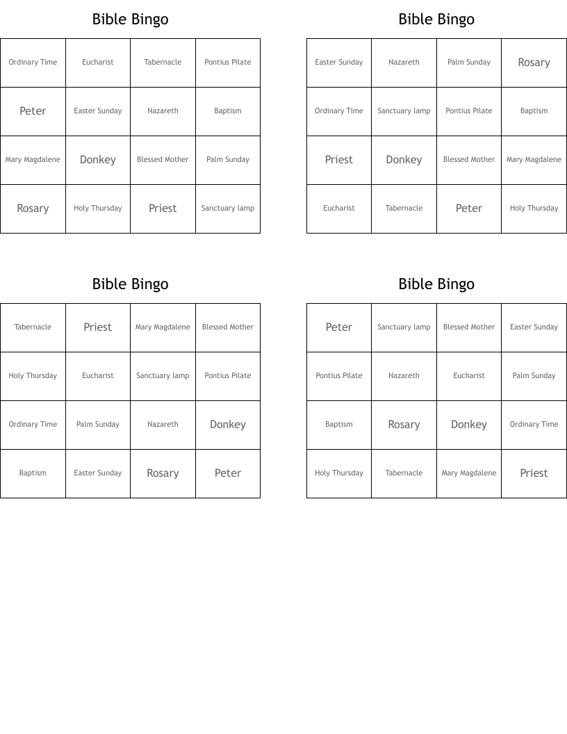 Bible Bingo