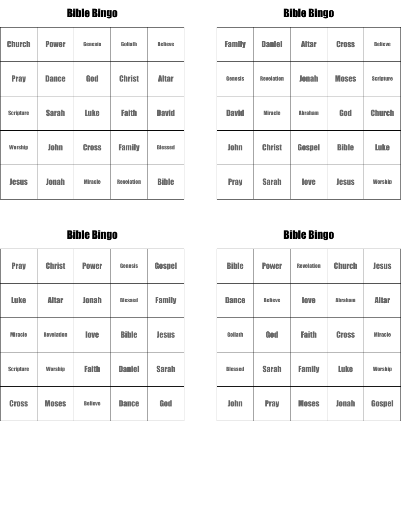 Bible Bingo