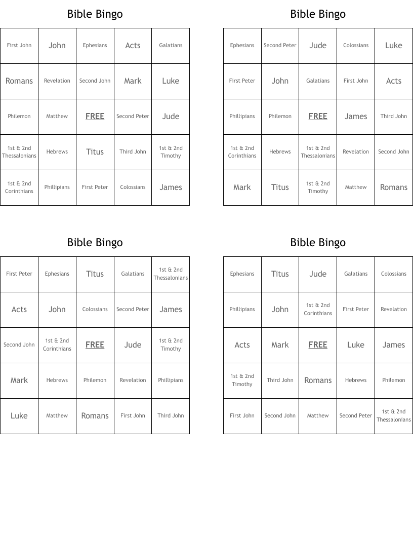 Bible Bingo