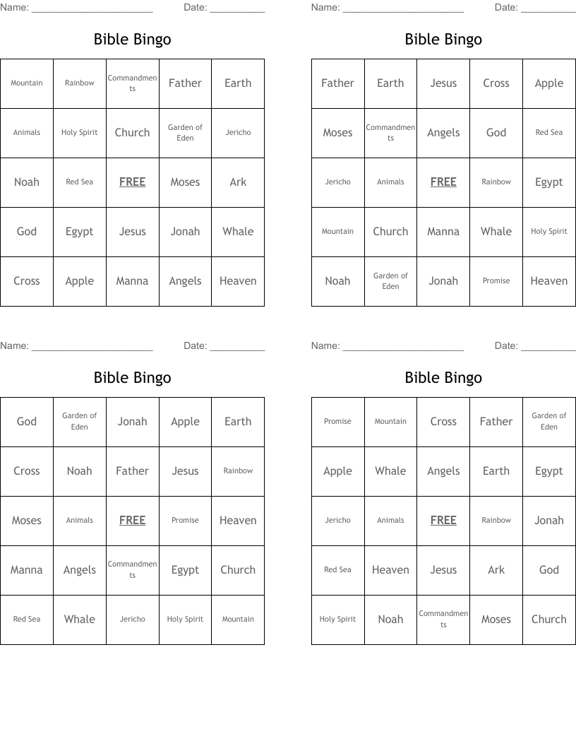 Bible Bingo