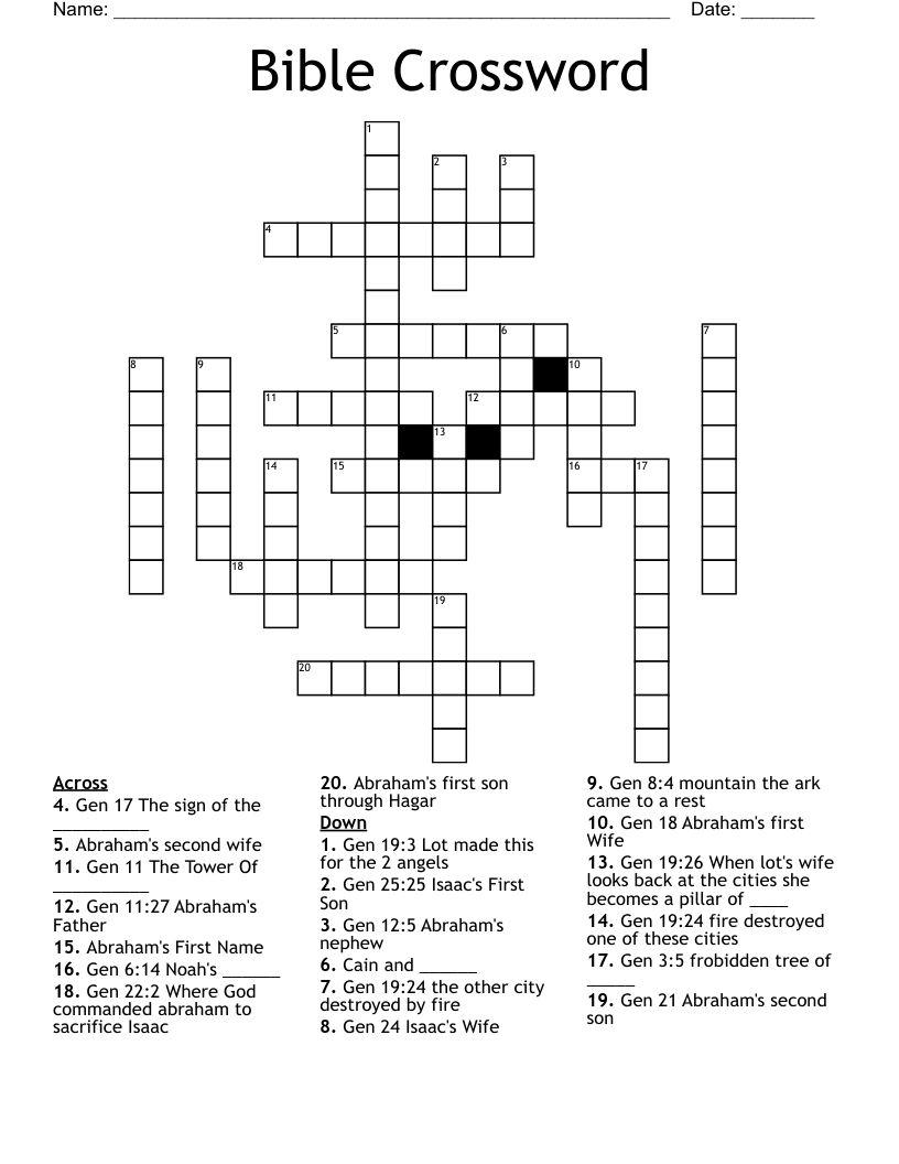 Bible Crossword
