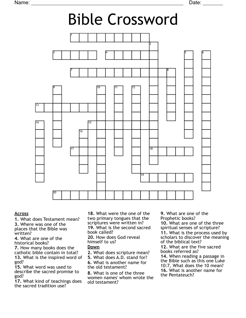 Bible Crossword