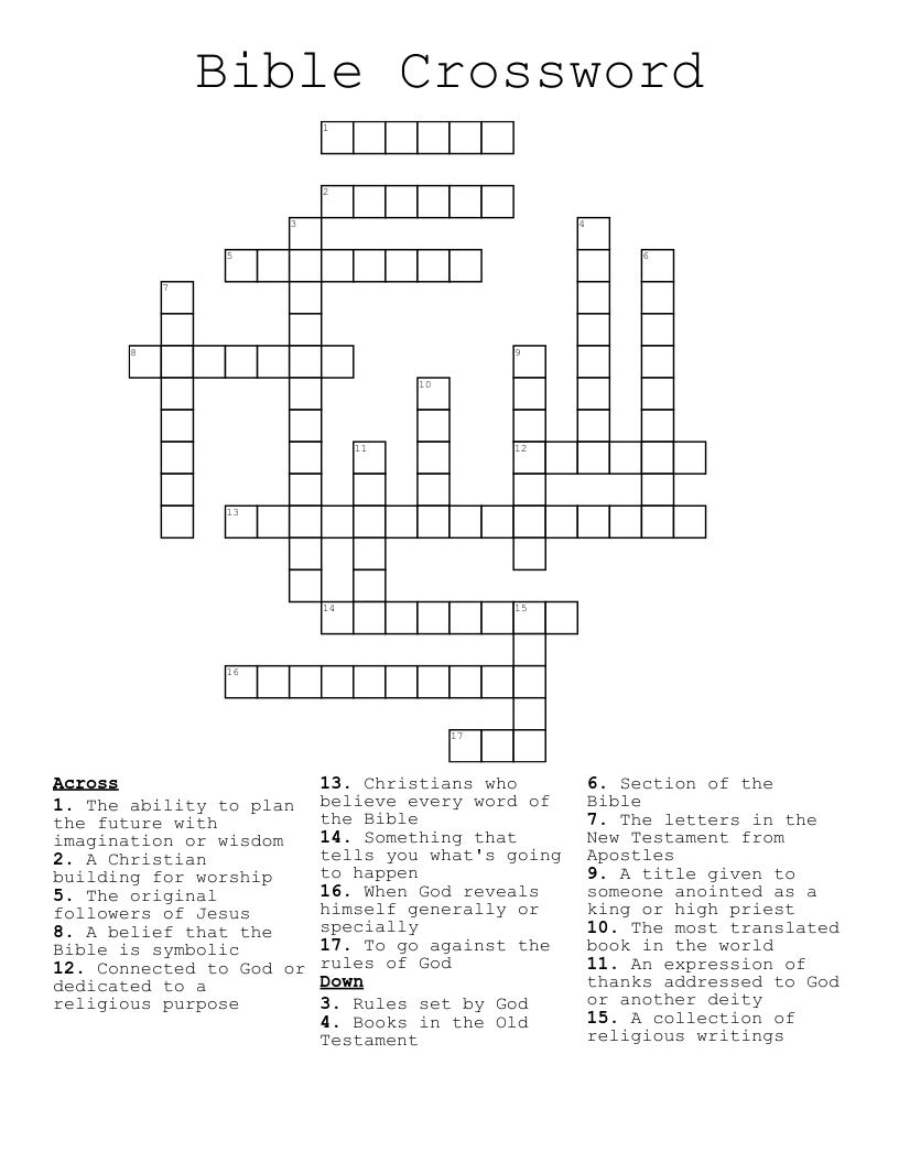 Bible Crossword