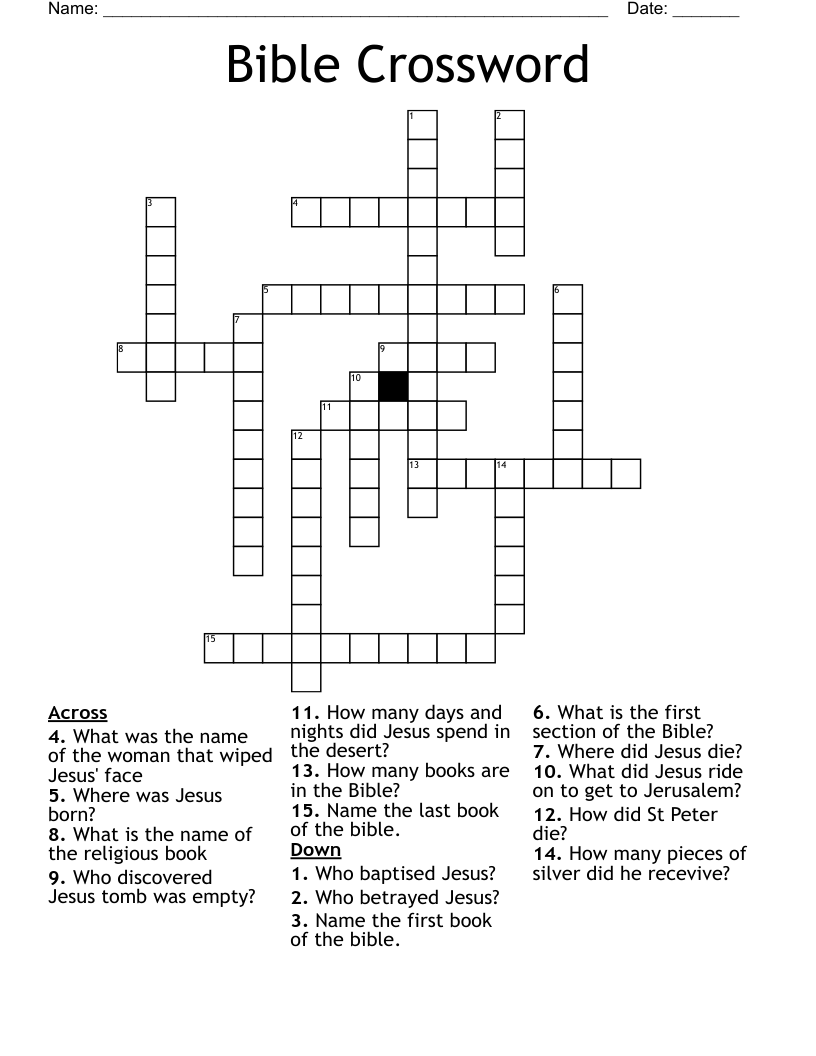 Bible Crossword