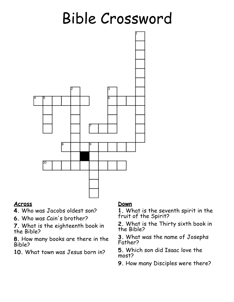 Bible Crossword