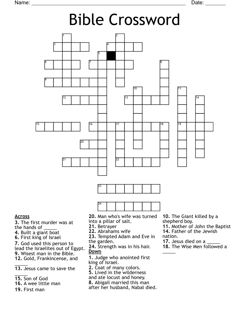 Bible Crossword