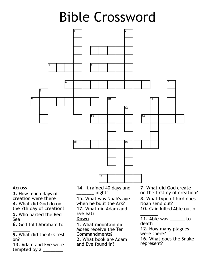 Bible Crossword