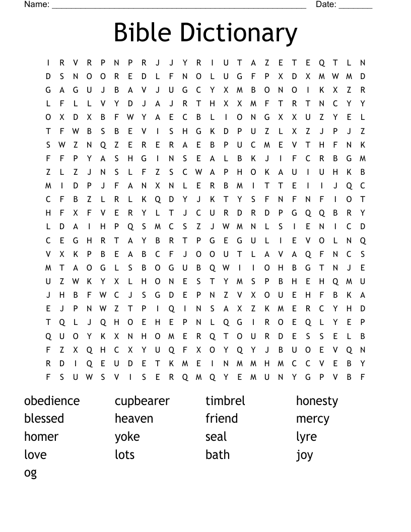 Bible Dictionary Word Search