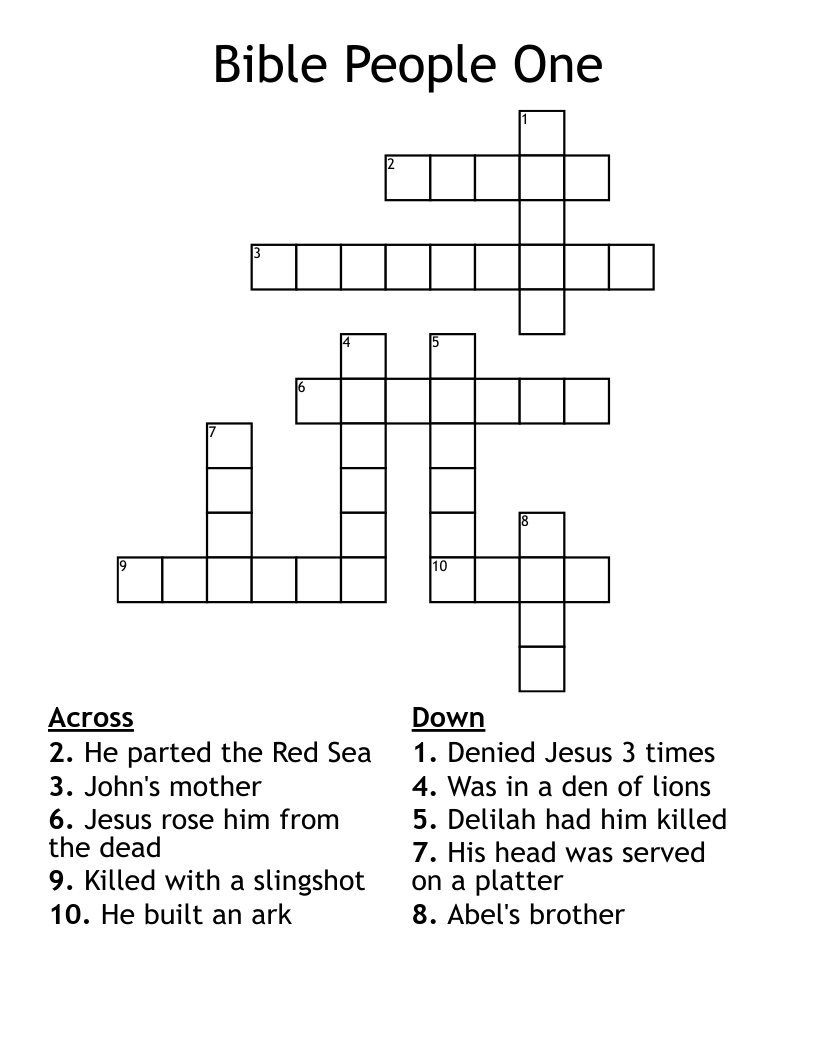 Bible People One Crossword