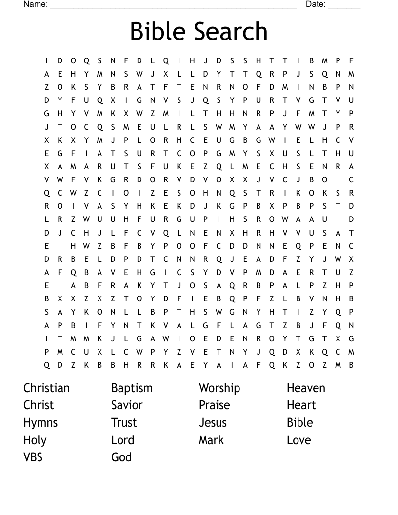 Bible Search Word Search