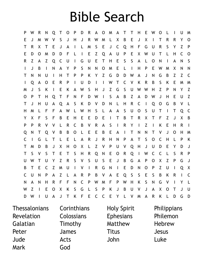 Bible Search Word Search