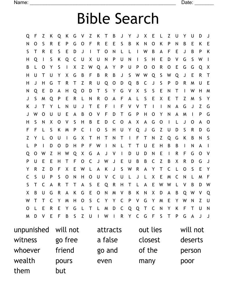 Bible Search Word Search