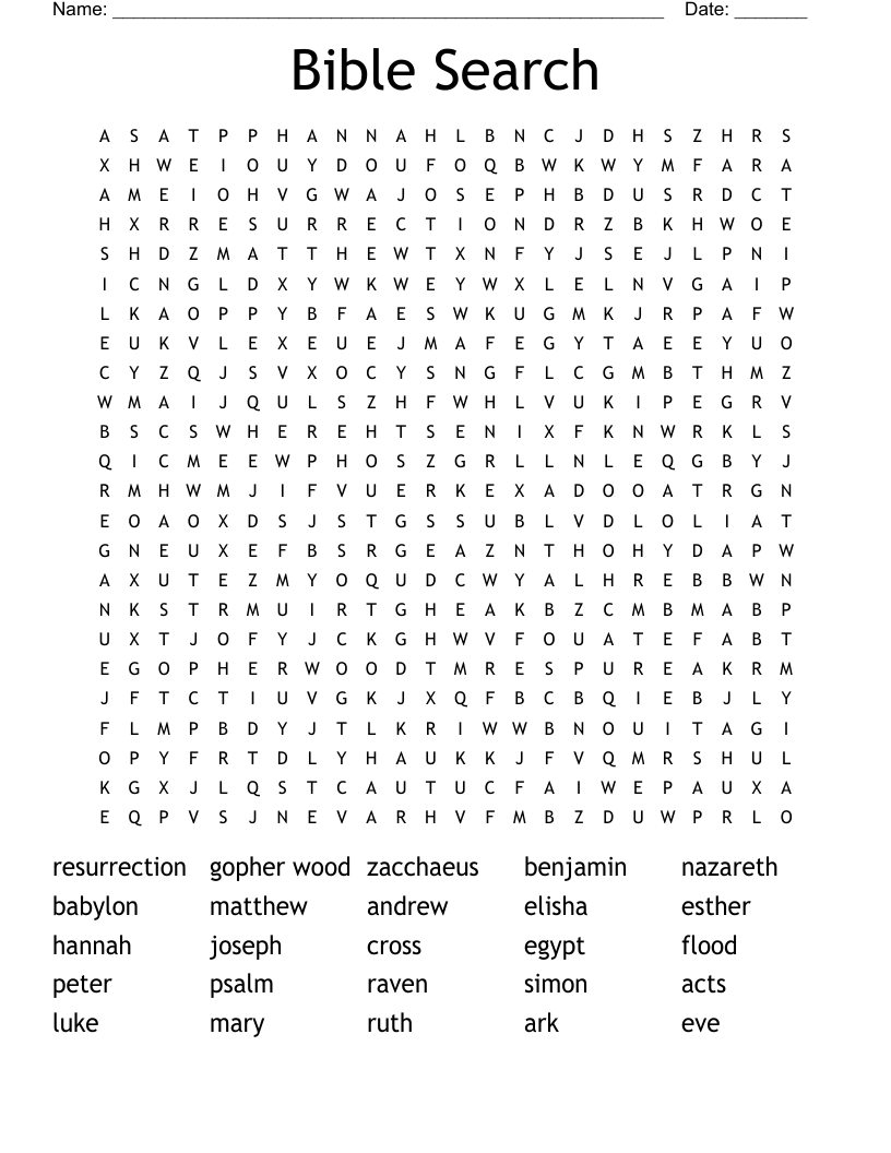 Bible Search Word Search