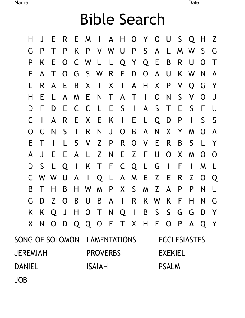 Bible Search Word Search