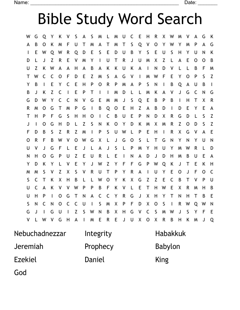 Bible Study Word Search