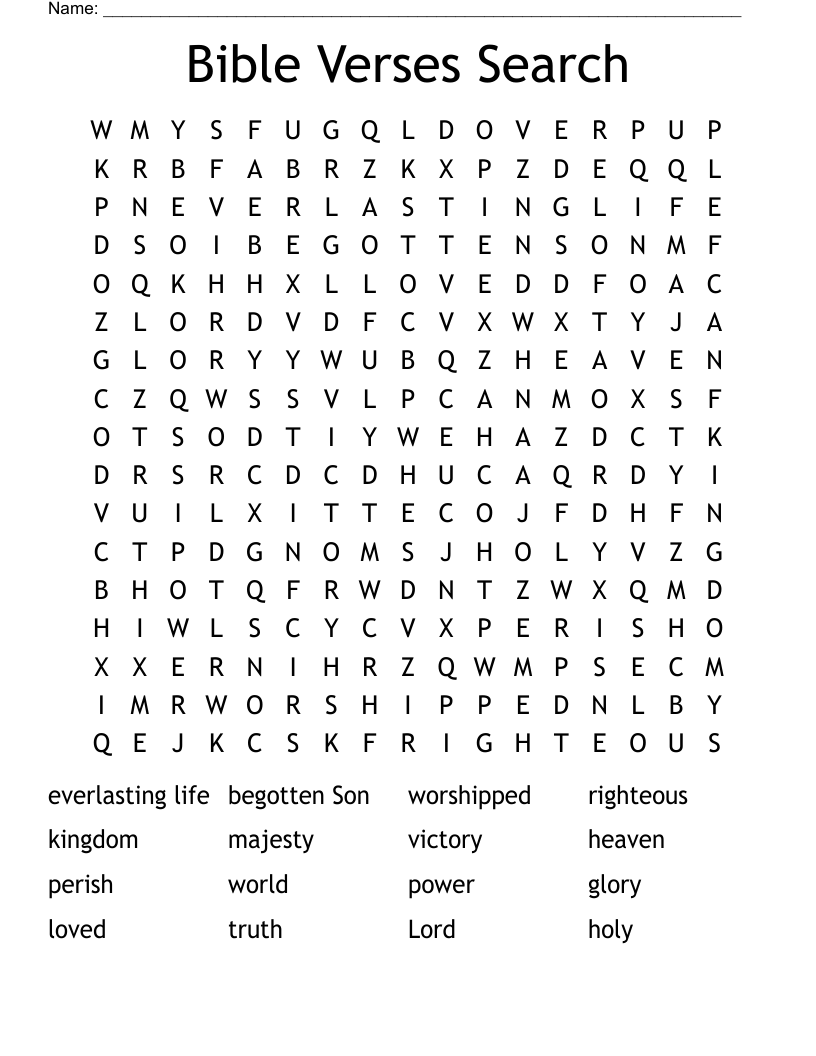 Bible Verses Search  Word Search