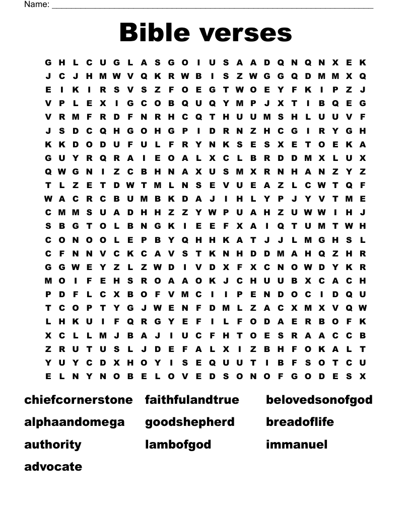 Bible verses  Word Search