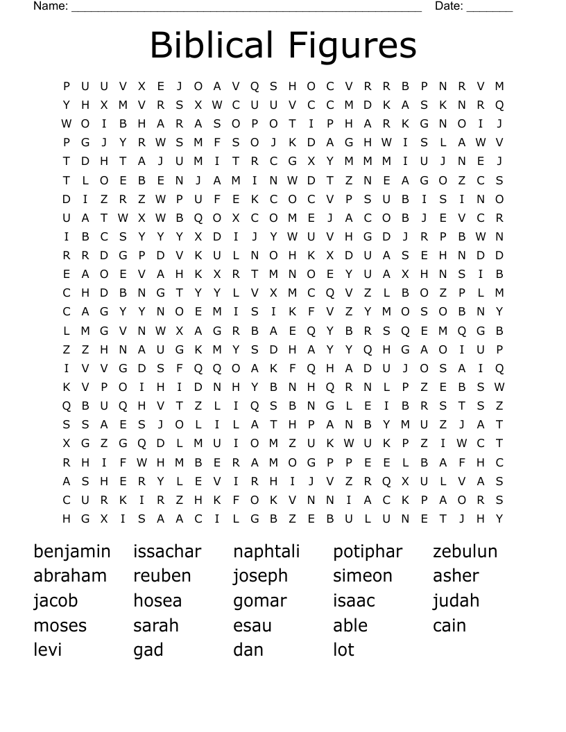 Biblical Figures Word Search