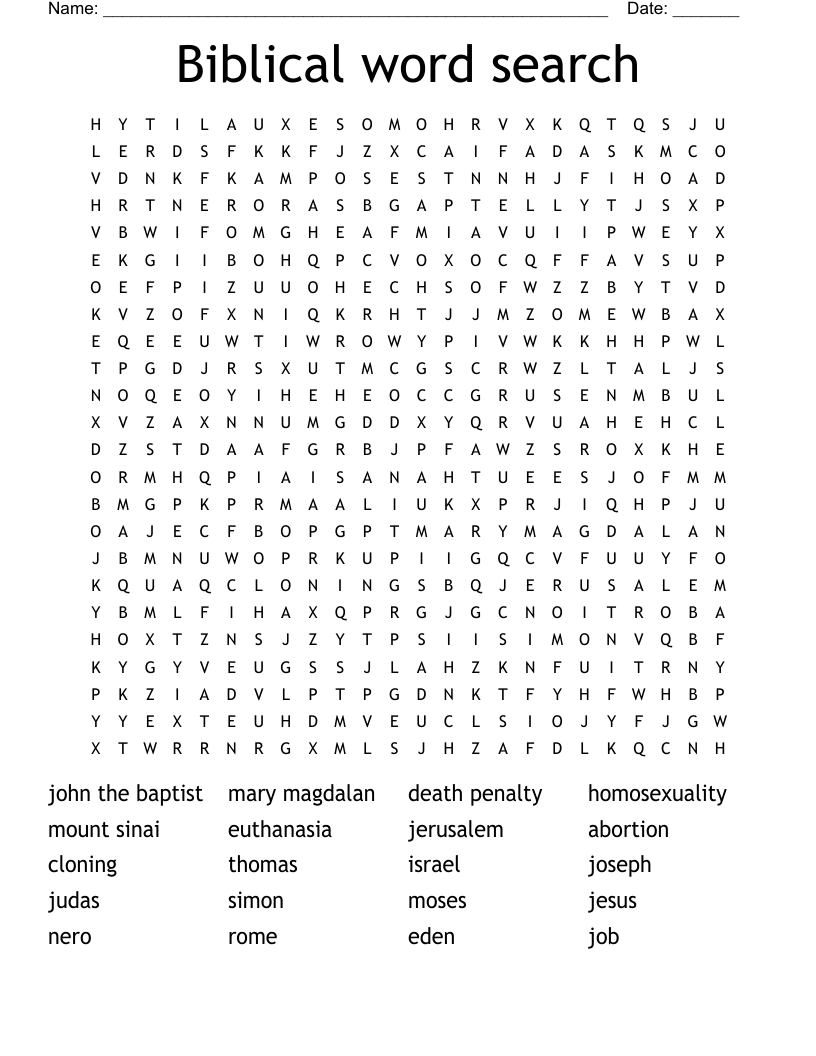 Biblical word search