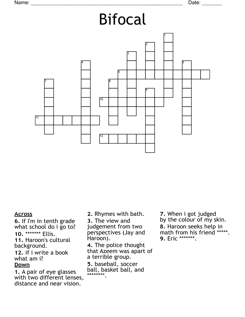 Bifocal Crossword