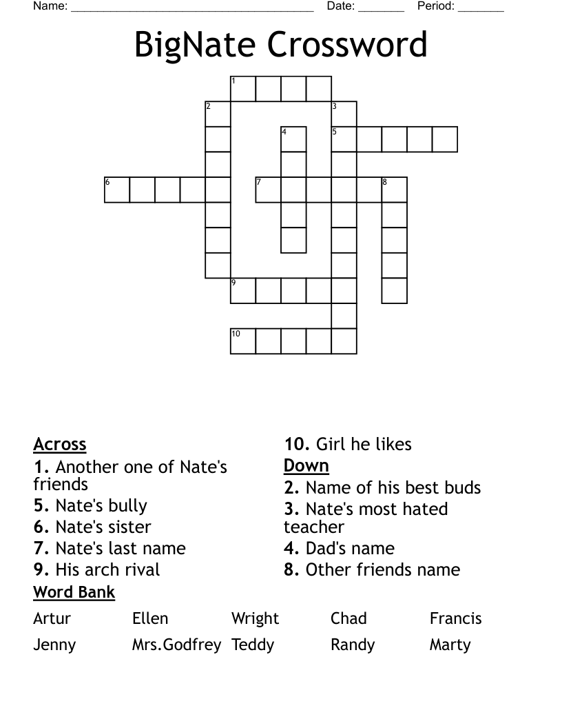 BigNate Crossword