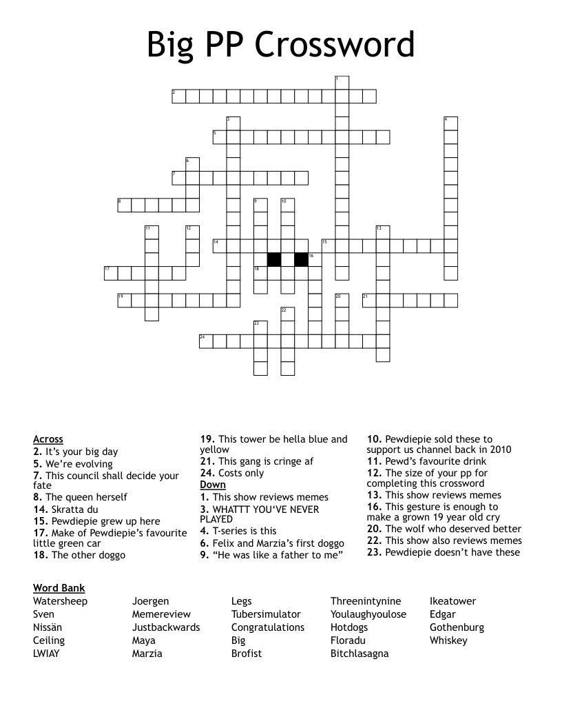 Big PP Crossword 
