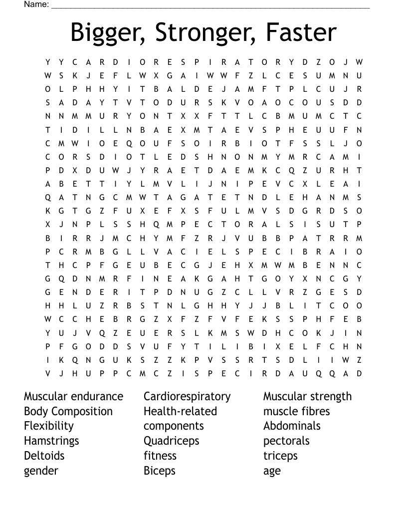 Bigger, Stronger, Faster Word Search