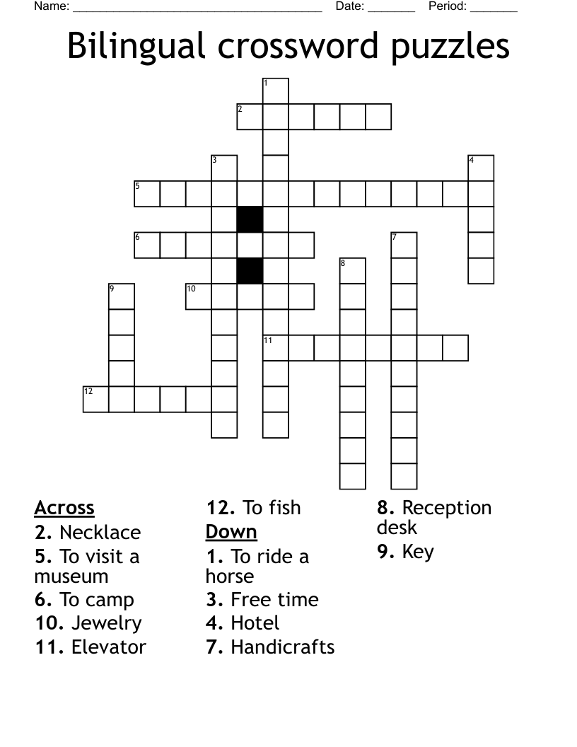 Bilingual crossword puzzles 