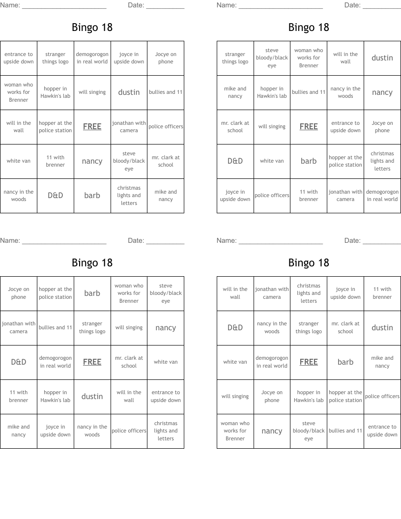 Bingo 18