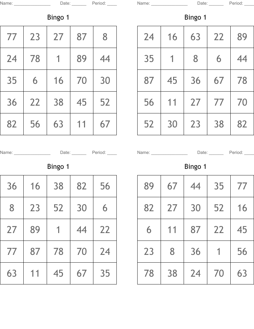 Bingo 1
